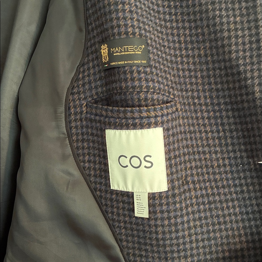 COS Houndstooth Wool-Blend Coat - Picture 6 of 9
